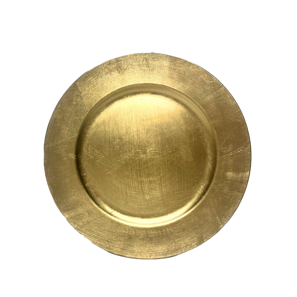 Gold Round Acrylic Plastic Charger Plates