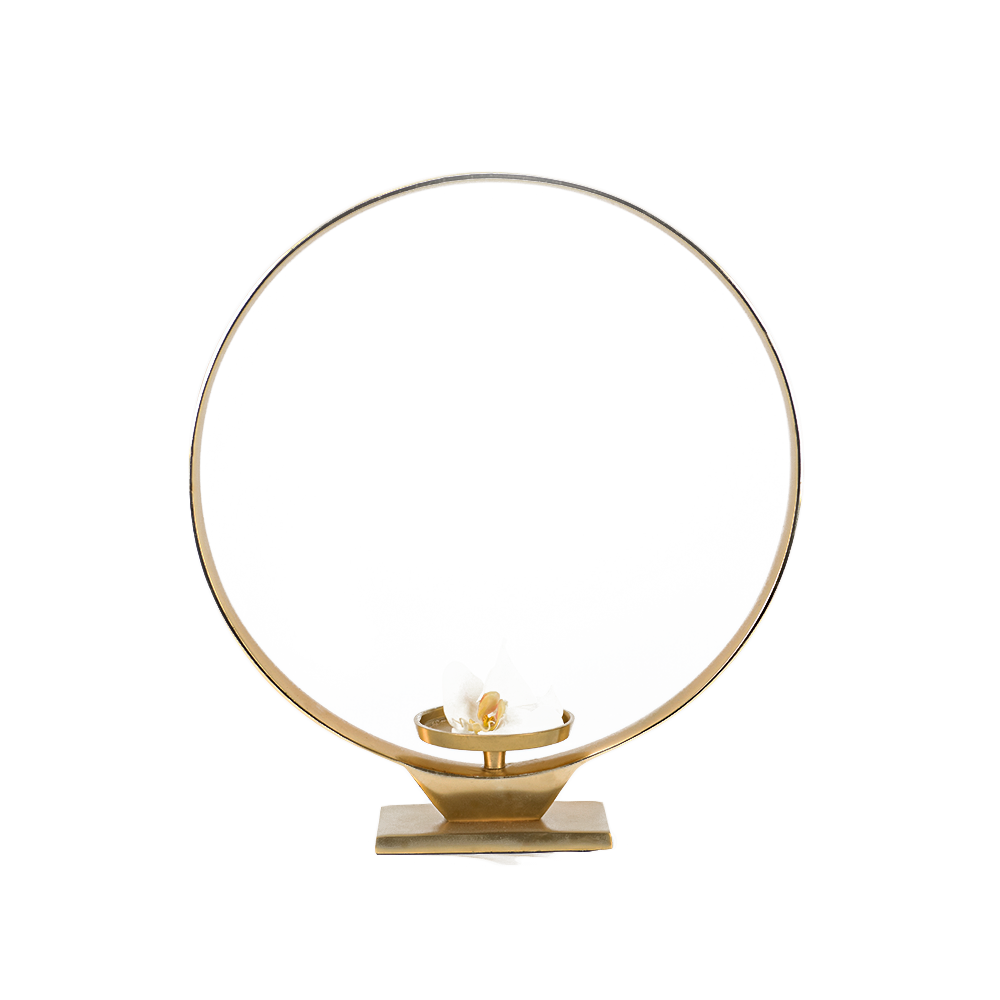 Gold Ring Candle Holder Large