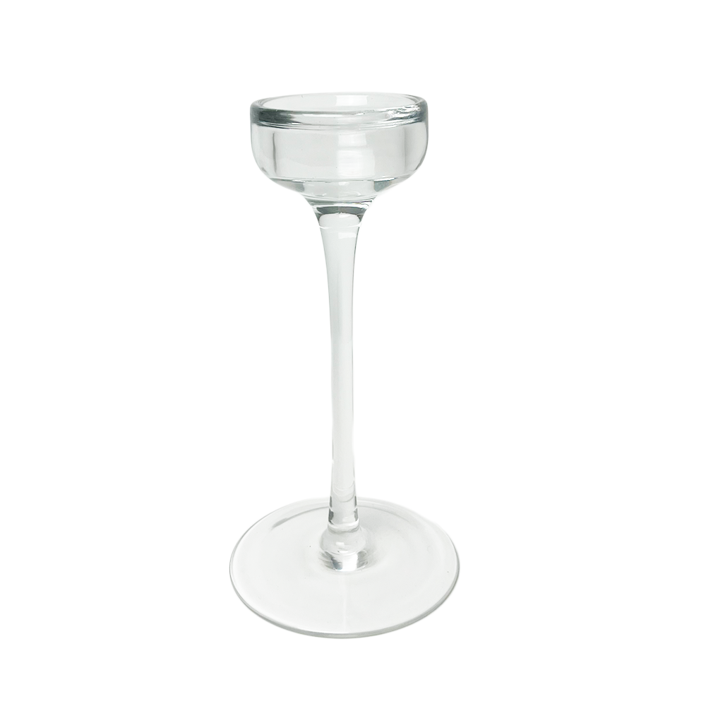 Clear Candle Holder Large