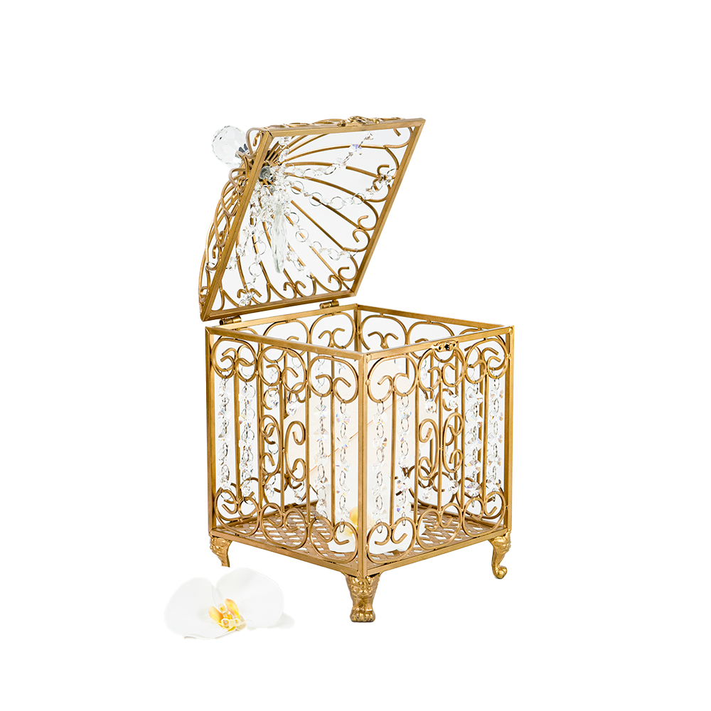 Gift Box Cage Gold