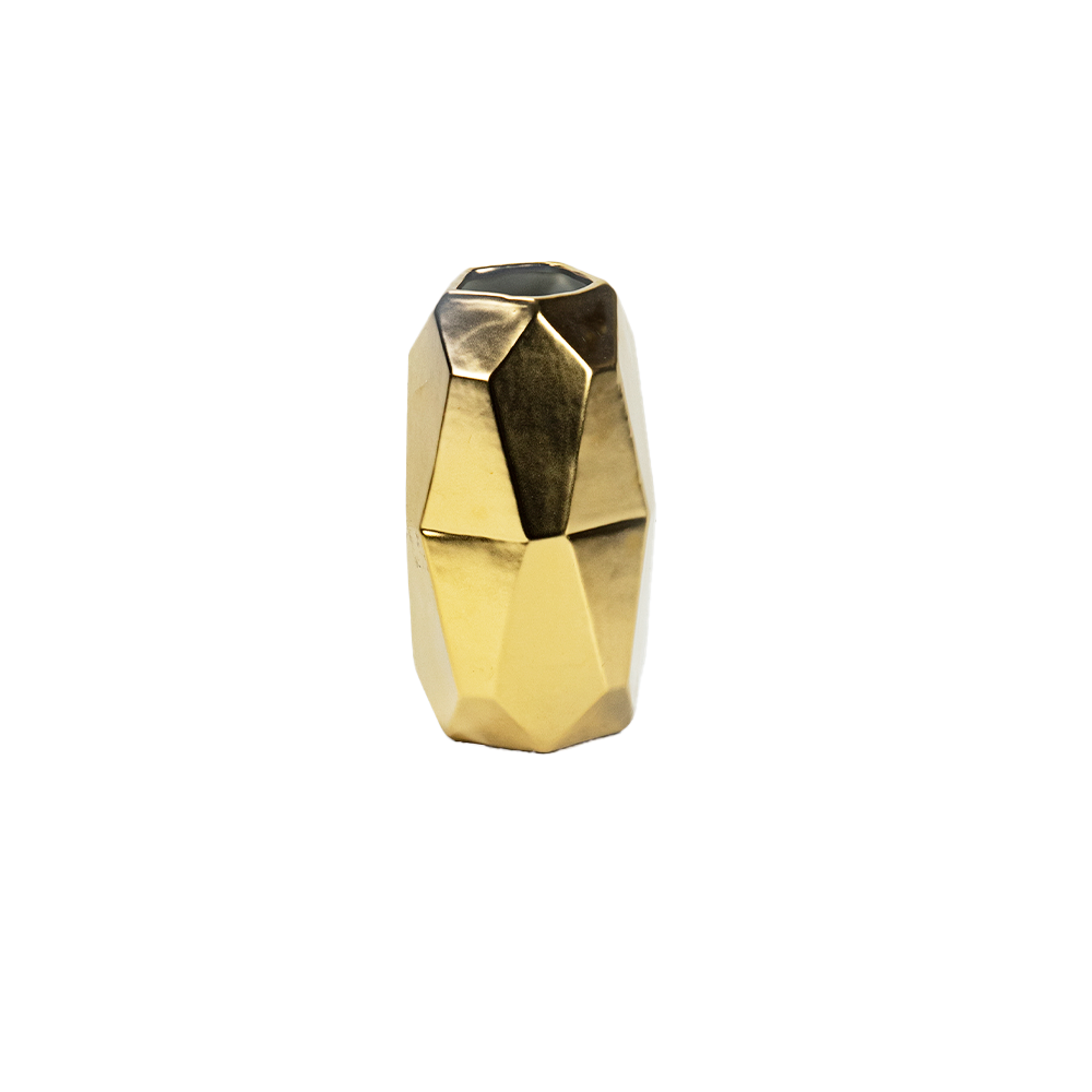 Gold Vase Triangular Shaped