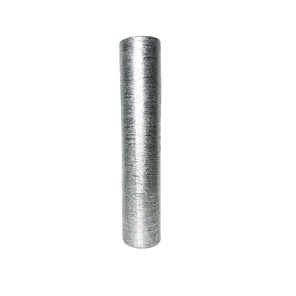 Cylinder Vase Silver Stipes Large